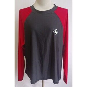 Perona Long Sleeve Rash Guard Red & Black Size 4X UPF 50+